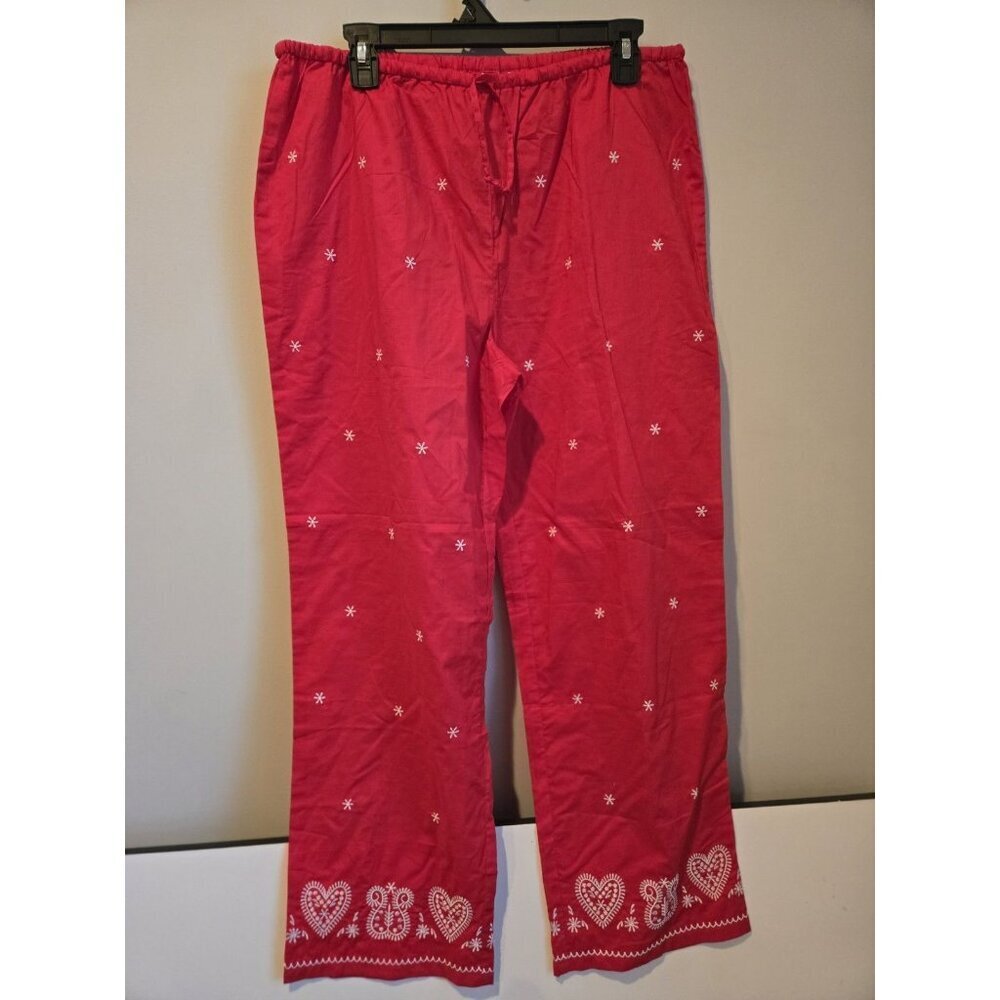 Victoria's Secret Red Heart Print Pajama Pants